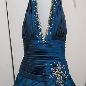 Gently Used Turquoise Prom Gown